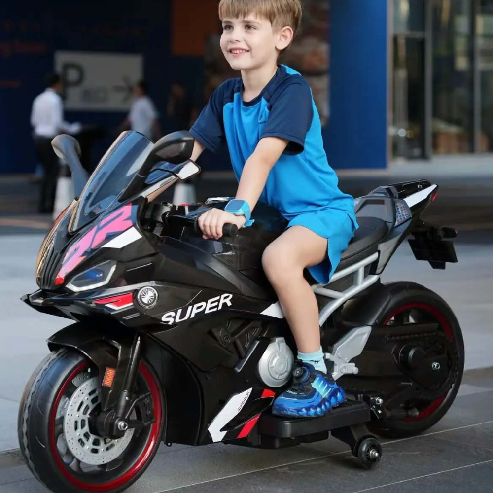 RRS 1000 Big Size Electric Kids Bike with Dual Motor, Real Key System, Hand Pickup, Foot Brake