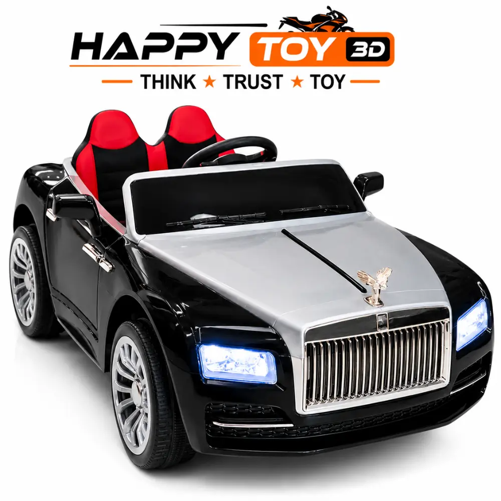 Rolls Royce Style Kids Electric Car 12V 7Ah Triple Motor Remote Control Leather Seat