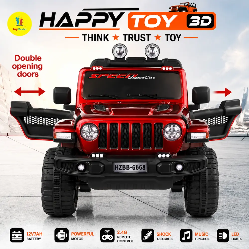 Speed 6668 Kids Electric Jeep 12V 7Ah Battery with 2.4G Remote Control